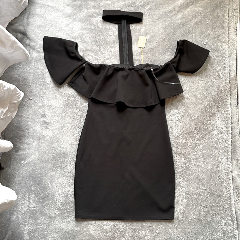 Ruffle choker dress